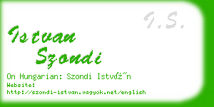 istvan szondi business card